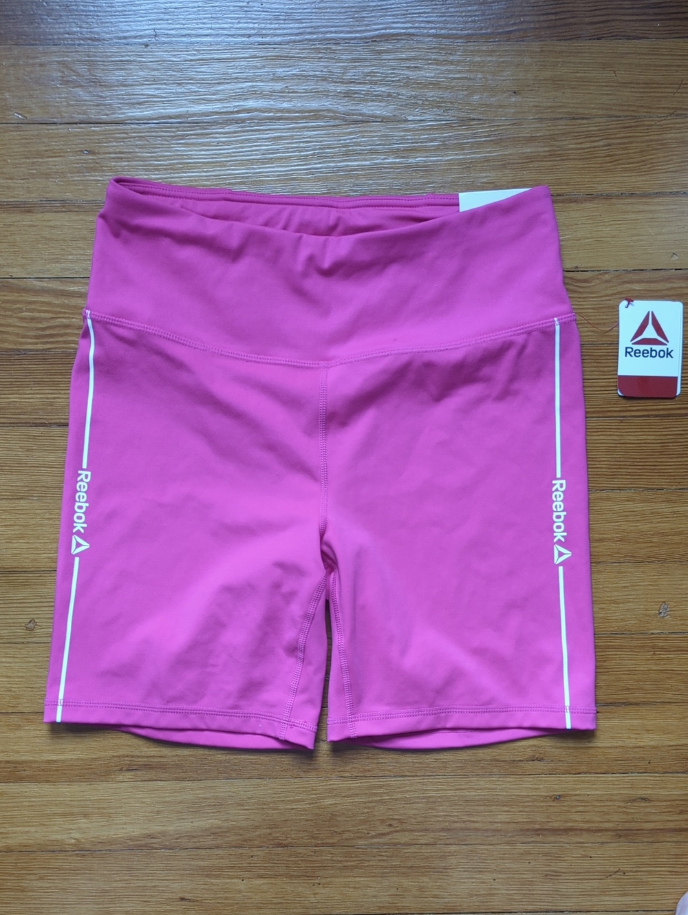 NWT Hot Pink Reebok Women’s High-Rise  Bike Shorts